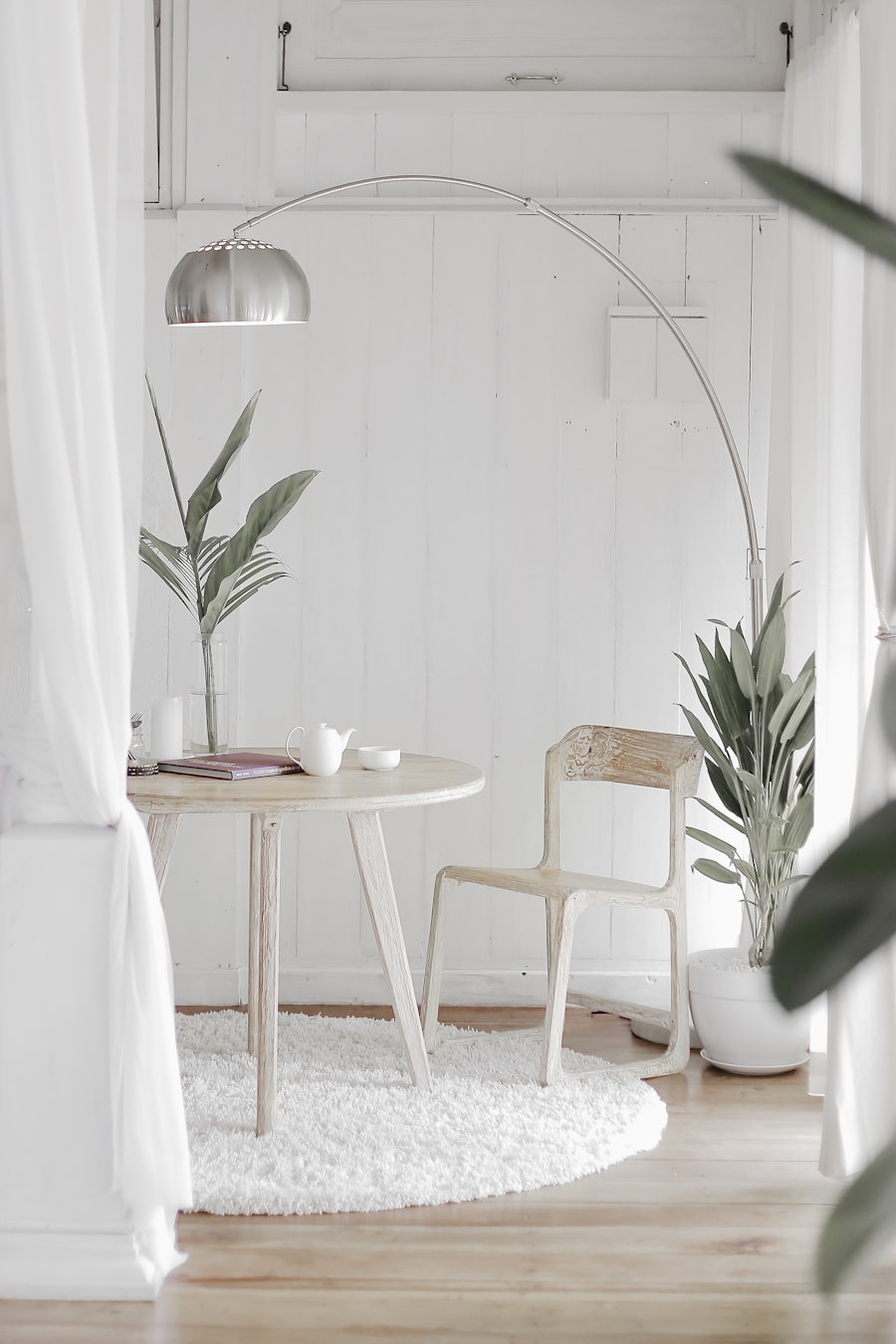 Airy room with plants and morning light